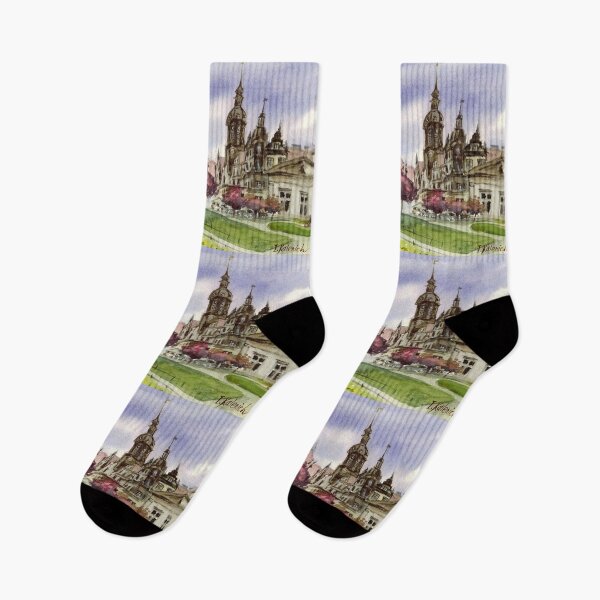 Item preview, Dresden view in spring. Watercolor painting. Germany designed and sold by Colibri77.