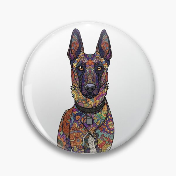 Item preview, Colorful & Fun Belgian Malinois designed and sold by PaintedbyCarol.