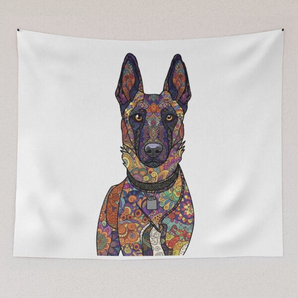 Item preview, Colorful & Fun Belgian Malinois designed and sold by PaintedbyCarol.