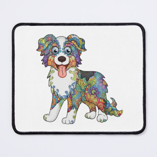 Item preview, Fun and Colorful Australian Shepherd designed and sold by PaintedbyCarol.