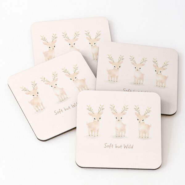 Item preview, Soft but Wild Deer T-Shirt – Cute Minimal Nature Aesthetic Tee designed and sold by KDesignCrafts.