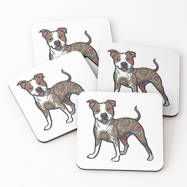Item preview, Fun and Colorful AmStaff designed and sold by PaintedbyCarol.
