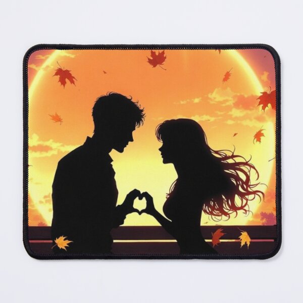 Item preview, Romantic Sunset Couple Silhouette Love Art designed and sold by PixelVibe782.