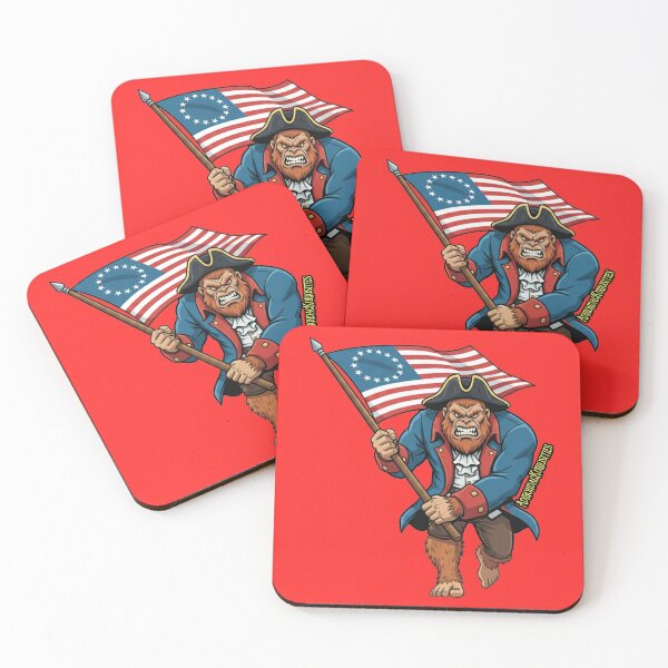 Item preview, Bigfoot Holding Betsey Ross Flag designed and sold by AdirondacKuriosities.