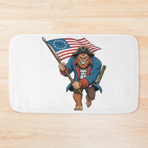 Item preview, Bigfoot Holding Betsey Ross Flag designed and sold by AdirondacKuriosities.