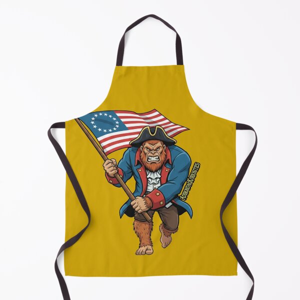 Item preview, Bigfoot Holding Betsey Ross Flag designed and sold by AdirondacKuriosities.