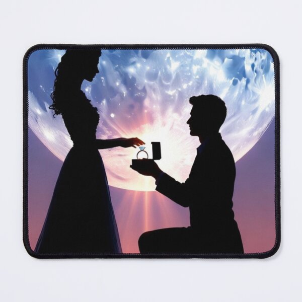 Item preview, Romantic Moonlight Proposal Silhouette designed and sold by PixelVibe782.