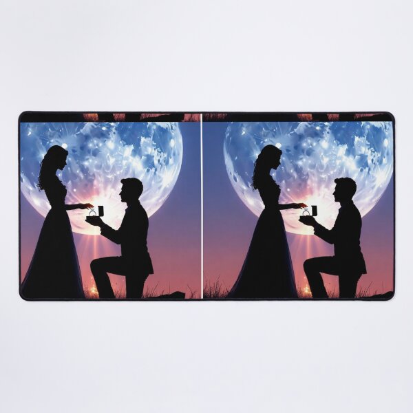 Item preview, Romantic Moonlight Proposal Silhouette designed and sold by PixelVibe782.