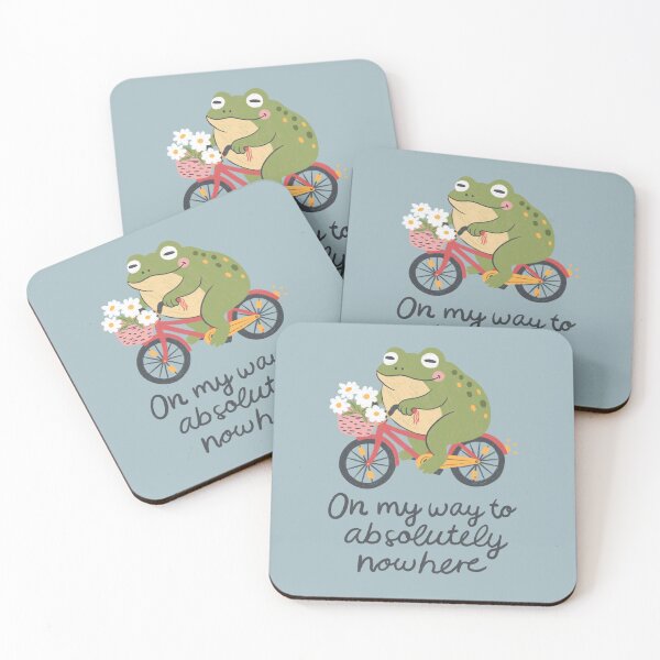 Item preview, On My Way to Absolutely Nowhere – Biking Frog Illustration designed and sold by Itouchedabee.