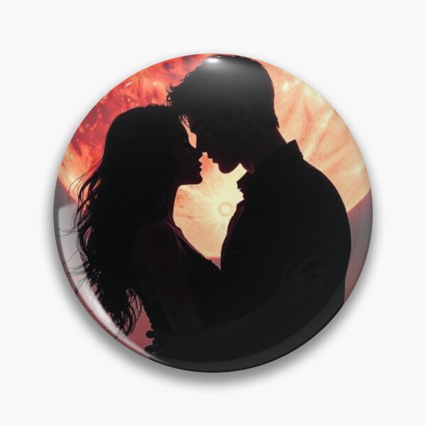 Item preview, Romantic Supermoon Rooftop Couple Silhouette designed and sold by PixelVibe782.