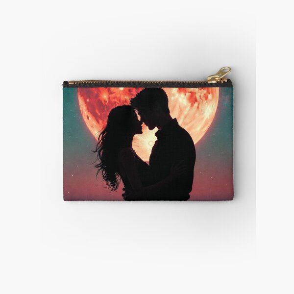 Item preview, Romantic Supermoon Rooftop Couple Silhouette designed and sold by PixelVibe782.