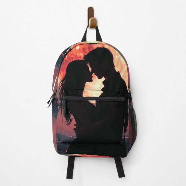 Item preview, Romantic Supermoon Rooftop Couple Silhouette designed and sold by PixelVibe782.