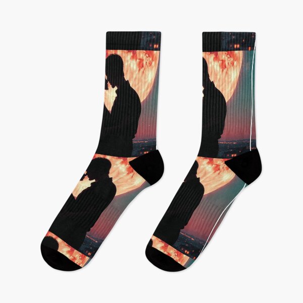 Item preview, Romantic Supermoon Rooftop Couple Silhouette designed and sold by PixelVibe782.