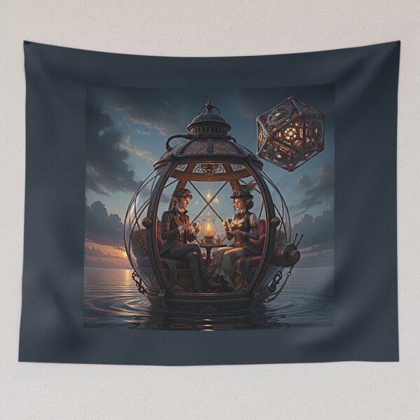 Item preview, Steampunk Elves enjoy tea party designed and sold by WranaWoda.