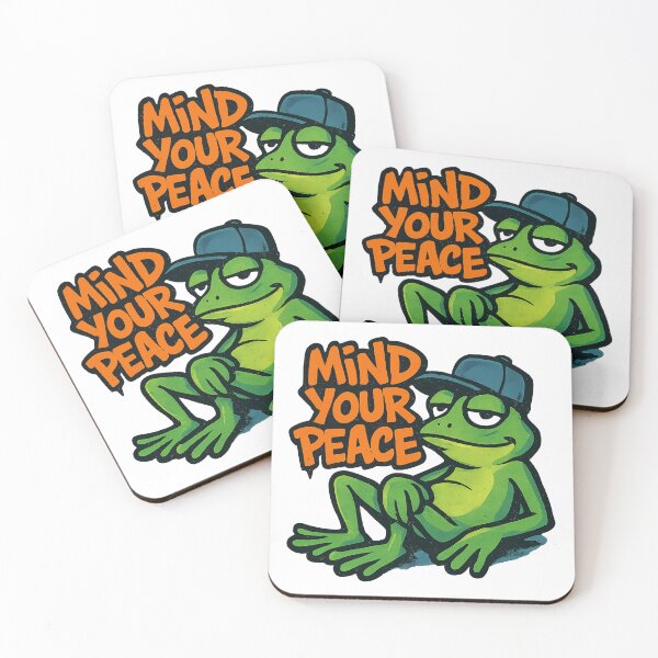 Item preview, Mind Your Peace Frog Quote Design designed and sold by OwnYourMood.