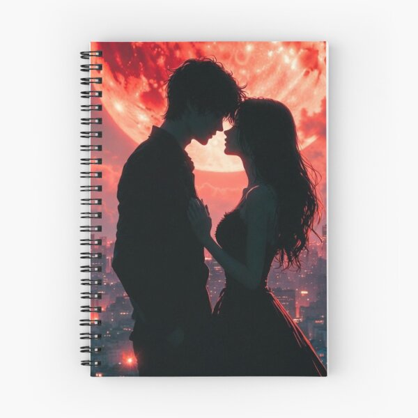 Item preview, Blood Moon Rooftop Romance Silhouette designed and sold by PixelVibe782.