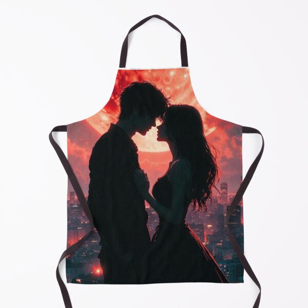 Item preview, Blood Moon Rooftop Romance Silhouette designed and sold by PixelVibe782.