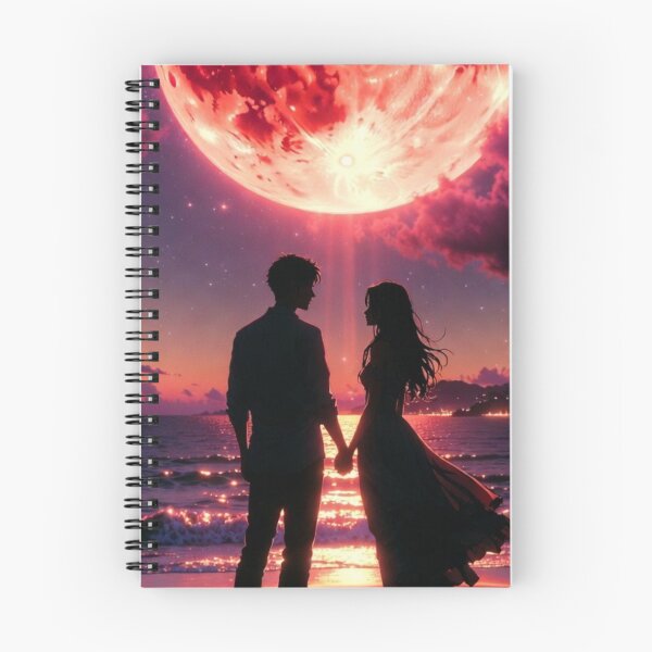 Item preview, Blood Moon Beach Romance Silhouette designed and sold by PixelVibe782.