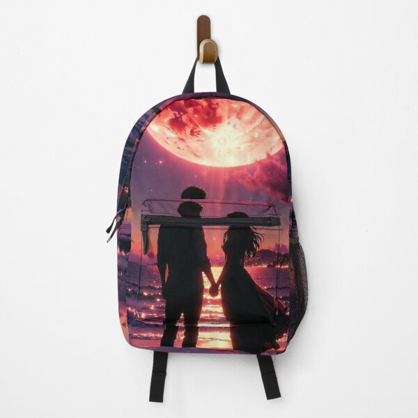 Item preview, Blood Moon Beach Romance Silhouette designed and sold by PixelVibe782.