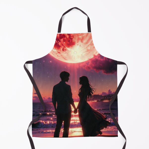 Item preview, Blood Moon Beach Romance Silhouette designed and sold by PixelVibe782.