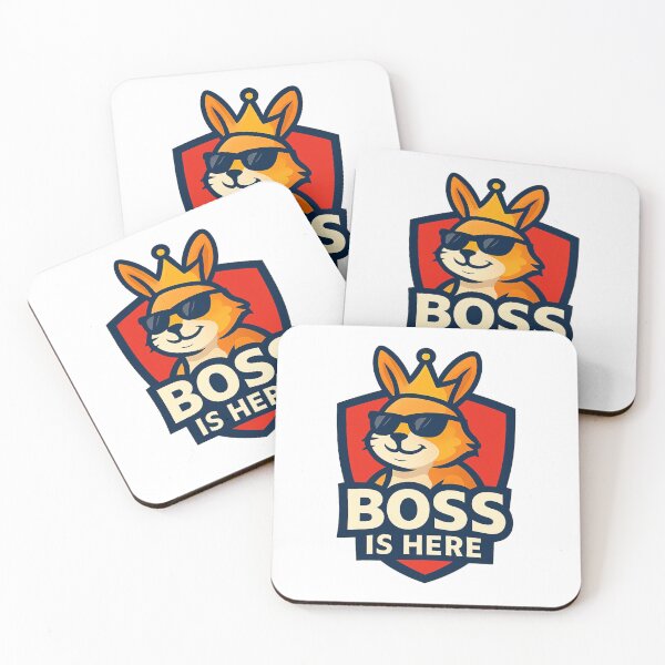 Item preview, Boss Is Here Cat Shield Logo – Funny Pet Design designed and sold by OwnYourMood.
