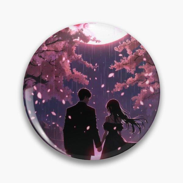 Item preview, Cherry Blossom Moonlight Romance Silhouette designed and sold by PixelVibe782.