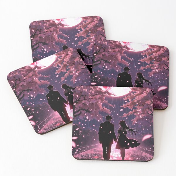 Item preview, Cherry Blossom Moonlight Romance Silhouette designed and sold by PixelVibe782.