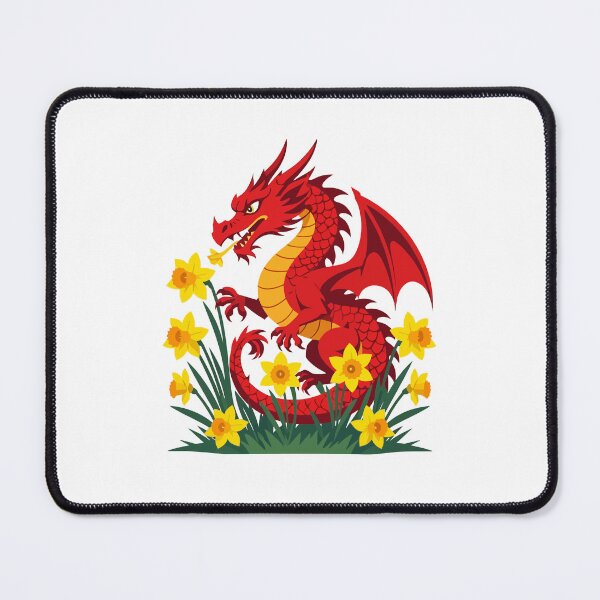 Item preview, Cute Red Dragon And Daffodils designed and sold by taiche.