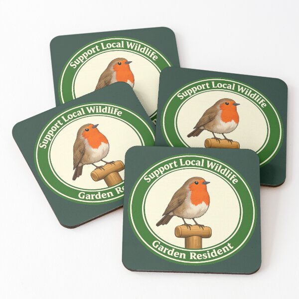 Item preview, Support Local Wildlife Robin Garden Resident Badge designed and sold by ChirpInc.