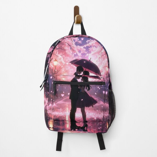 Item preview, Cherry Blossom Rain Romance Silhouette designed and sold by PixelVibe782.