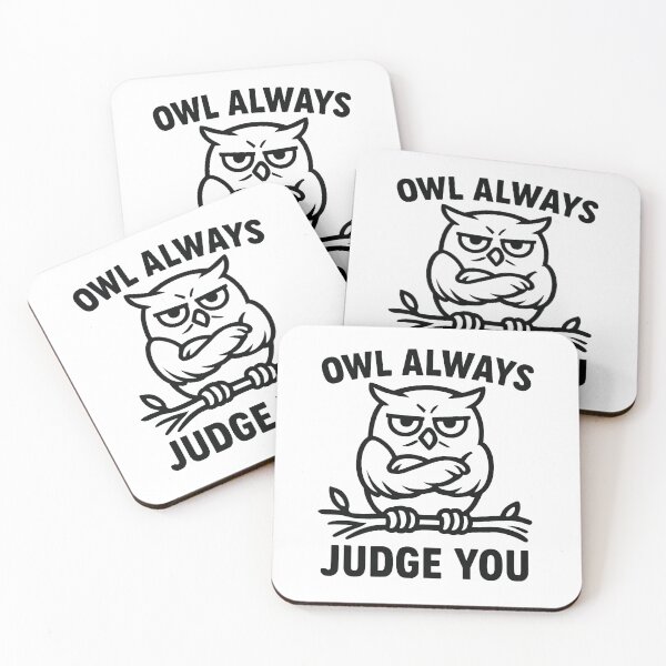 Item preview, Owl Always Judge You Funny Owl Logo designed and sold by OwnYourMood.