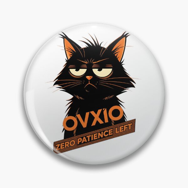 Item preview, Zero Patience Left - Funny Grumpy Black Cat Mood designed and sold by OVXIO.