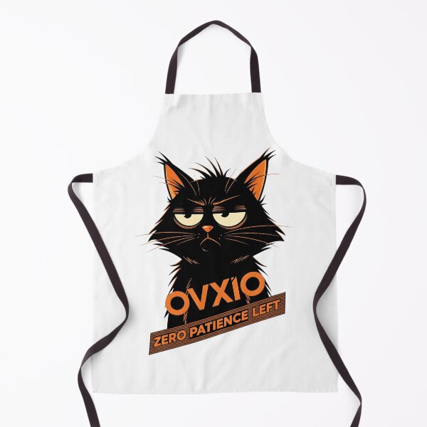 Item preview, Zero Patience Left - Funny Grumpy Black Cat Mood designed and sold by OVXIO.