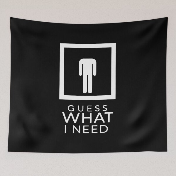 Item preview, Guess What I Need Restroom Sign Funny Minimal designed and sold by LunaMagicStudio.