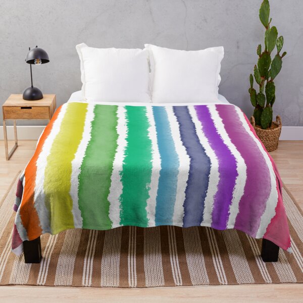 Item preview, Wide Watercolour Stripes - Rainbow Colors designed and sold by QuestingPixel.