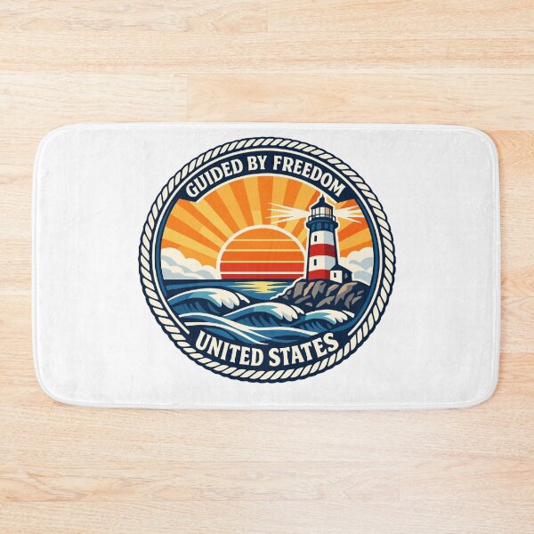 Item preview, Guided by Freedom United States Lighthouse Sunset designed and sold by American Spirit.