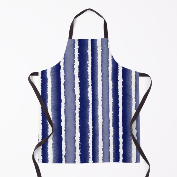 Item preview, Wide Watercolour Stripes - Indigo Blue designed and sold by QuestingPixel.