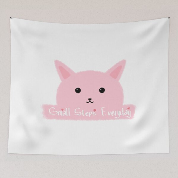 Item preview, Small Steps Everyday Cute Cat Sticker - Soft Study Aesthetic  designed and sold by TavaCreart.
