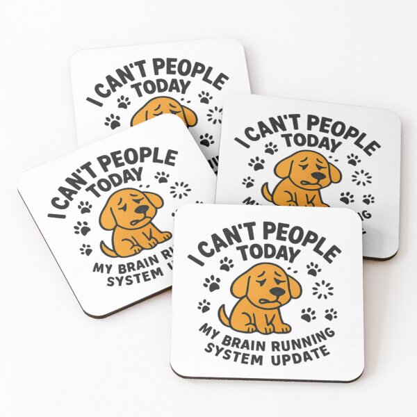 Item preview, I Can’t People Today My Brain Is Running System Update – Funny Dog Lover Quote designed and sold by OwnYourMood.
