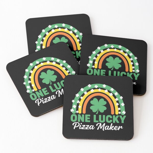 Item preview, One Lucky Pizza Maker St. Patrick's Day Funny Rainbow designed and sold by OlakunleOloroz.