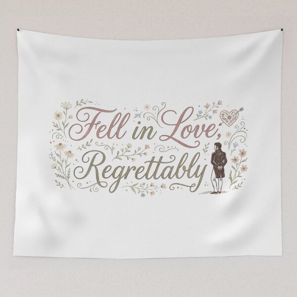 Item preview, Fell In Love Regrettably Floral Typography Pride And Prejudice designed and sold by Fenay Designs.