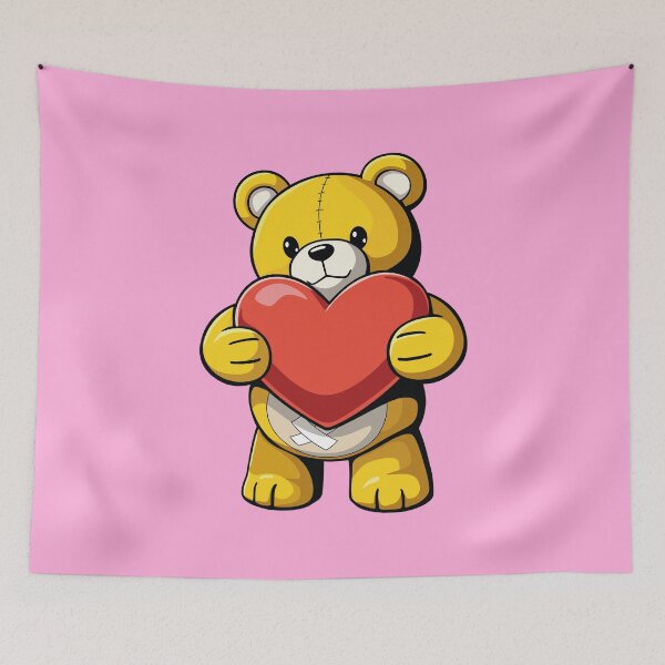 Item preview, Adorable teddy bear holding a heart designed and sold by ProjetF.