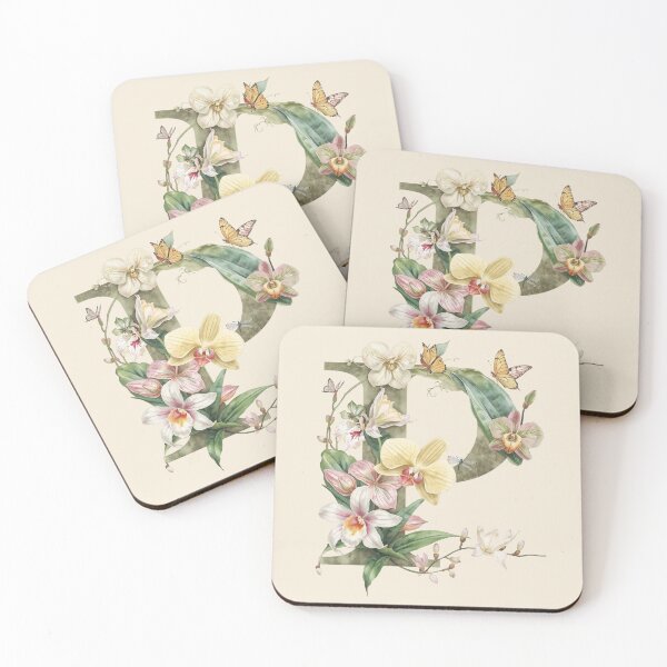 Item preview, Elegant Botanical Letter P Monogram – Floral Orchid & Butterfly Illustration | Nature-Inspired Aesthetic Decor designed and sold by AmenAlways.