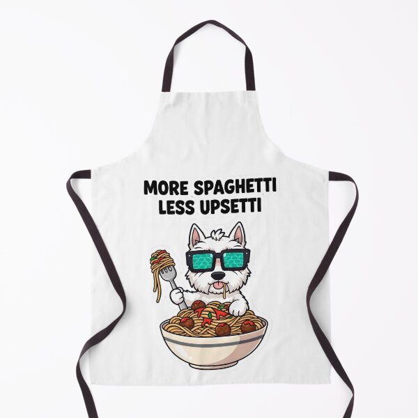 Item preview, Westie Spaghetti Shirt, More Spaghetti Less Upsetti, Funny Italian Food Dog Lover Tee, Retro Style Pasta  designed and sold by OscarArtistry.