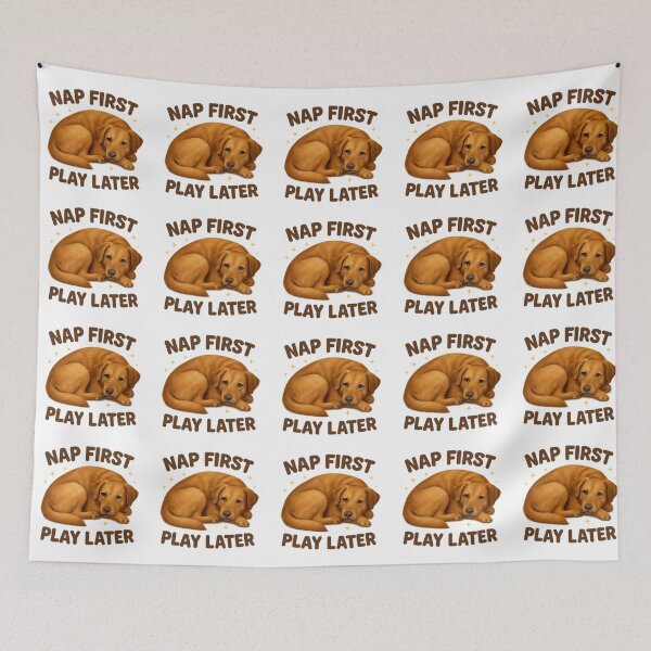 Item preview, Nap First, Play Later – Lazy Dog Logo designed and sold by OwnYourMood.