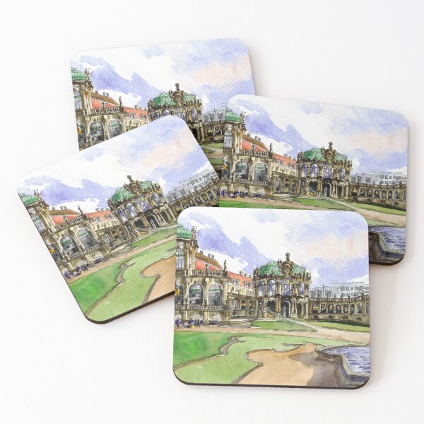 Item preview, Zwinger Palace. Dresden view in spring. Watercolor painting. Germany designed and sold by Colibri77.