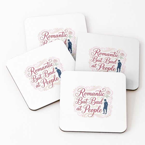 Item preview, Romantic But Bad At People Red Gold Typography Darcy designed and sold by Fenay Designs.