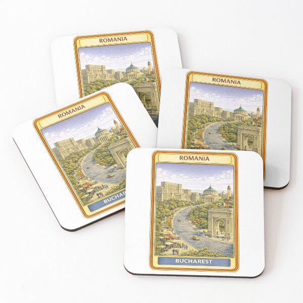 Item preview, Vintage Bucharest Poster | Romania Travel Art designed and sold by CLOUTKULT.