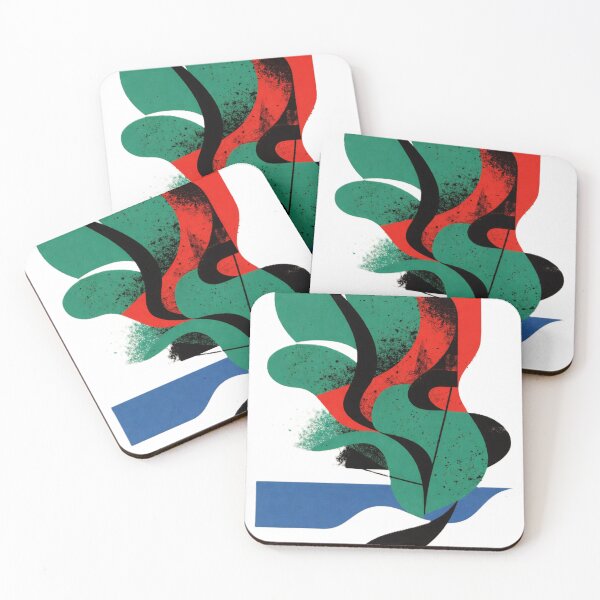 Item preview, Contemporary Abstract Botanical Composition in Bold Geometric Forms designed and sold by DualEnergy.