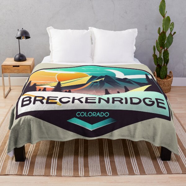 Item preview, Breckenridge Colorado Ski Badge Retro Mountain Vintage Sunset Rocky Mountains designed and sold by tokyojeff.